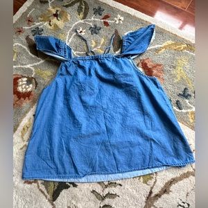 J Crew Adorable Denim Tank Blouse Size Medium